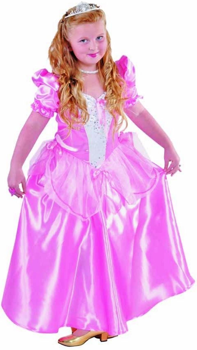 Koning Prins & Adel Kostuum | Elegante Roze Prinses Sprookjes Verhaal | Meisje | Maat 98 | Carnaval kostuum | Verkleedkleding
